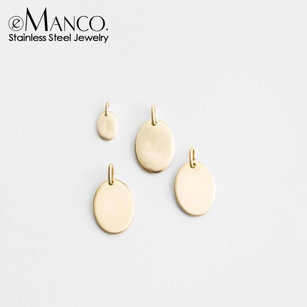 Women Accessories Outlet - 이만코 심플 블랭크 오벌 스테인리스 스틸