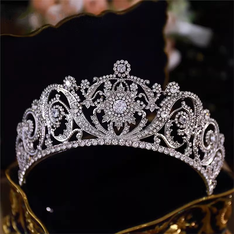 Women Jewelry Accessories For Black Dress - 바로크 프린세스 퀸 큐빅 지르콘 신부