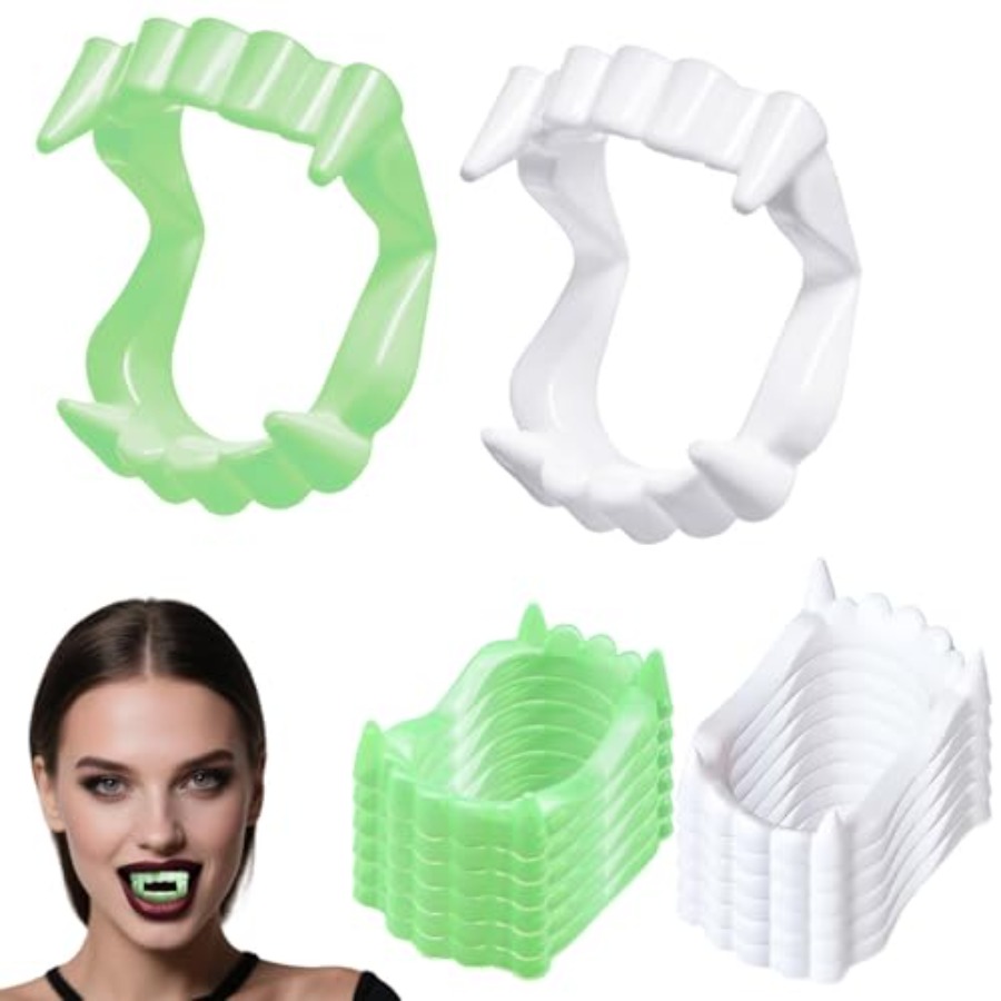 Women'S Vampire Accessories - 12개 할로윈 흰색 송곳니 뱀파이어 이빨