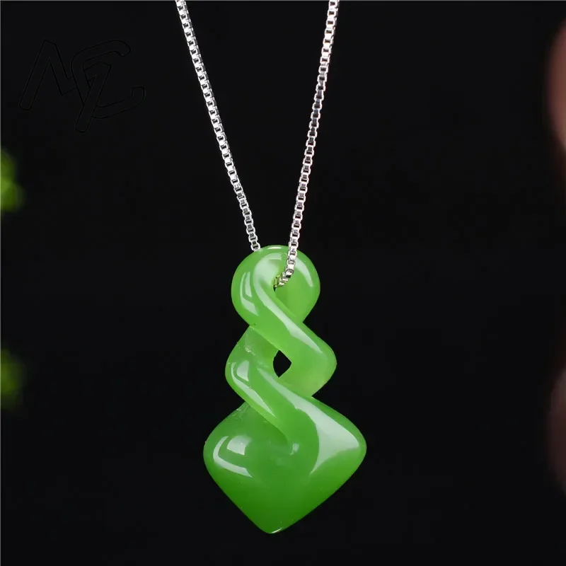 Women Accessories Dropshipping - 자연 Hetian 옥 녹색 컬러 펜던트