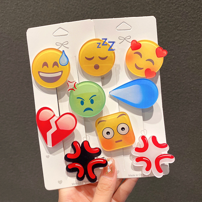 Women Accessories Dropshipping - 패션 Emojied 머리핀 말문이 없는 땀