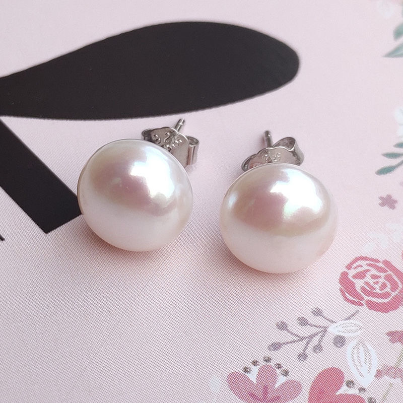 Statement Earrings Oversized - 10-13mm 큰 진주 귀걸이 여성을위한 진짜