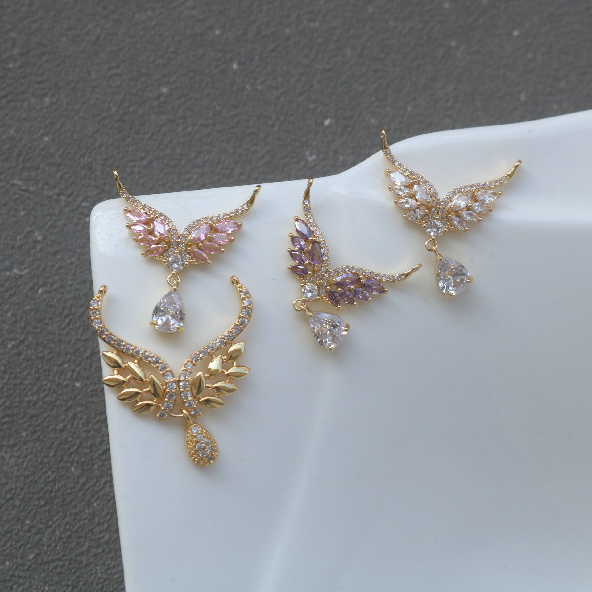 Women Accessories Dropshipping - 10개/봉지 새로운 색상 보존된 인레이드 지르콘