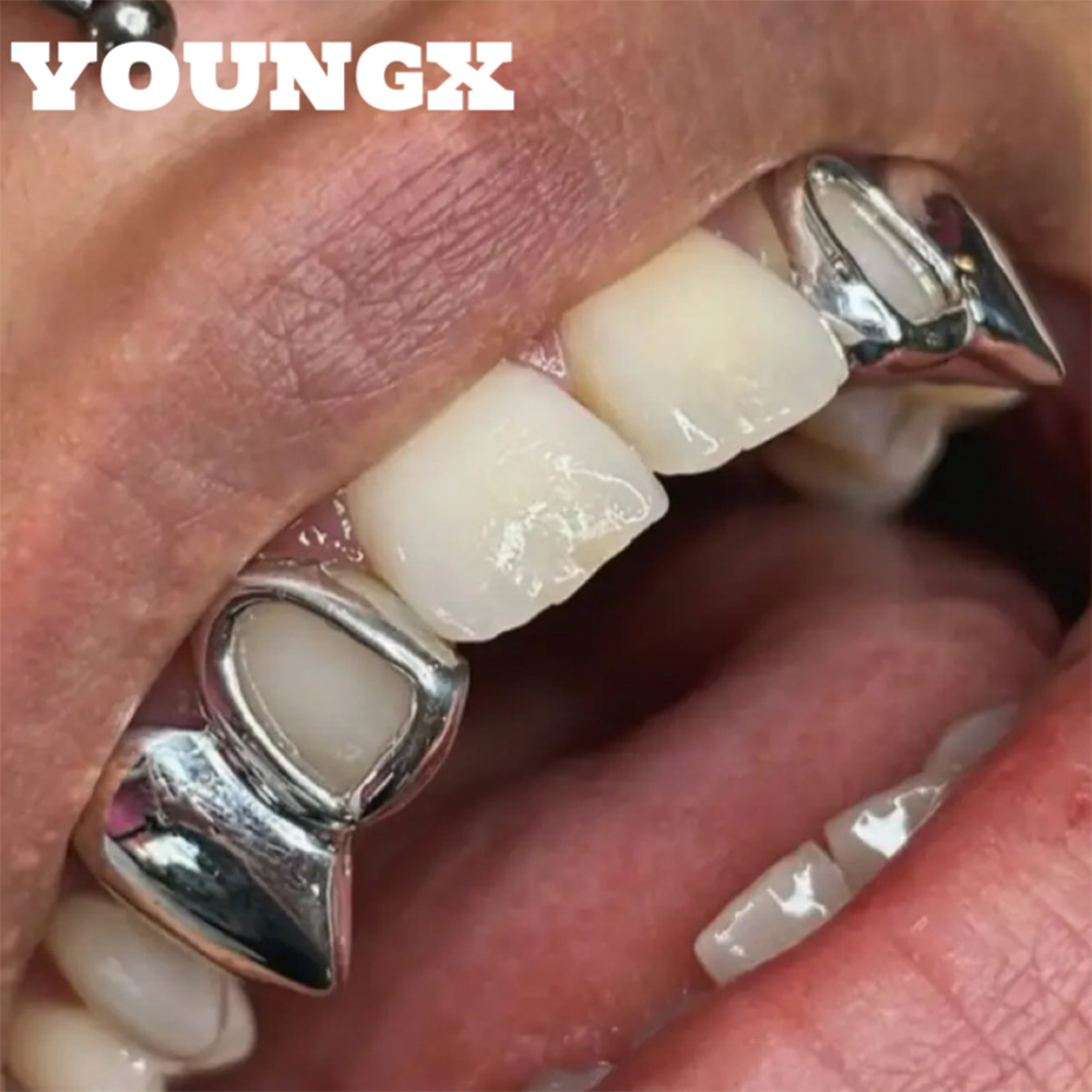 Women'S Vampire Accessories - YOUNGX 힙합 더블 홀로우 글로시 치아