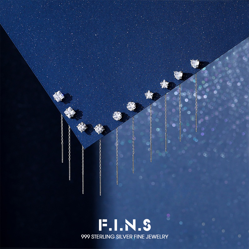 Statement Earrings Oversized - F.I.N.S 럭셔리 S999 스털링 실버 이어