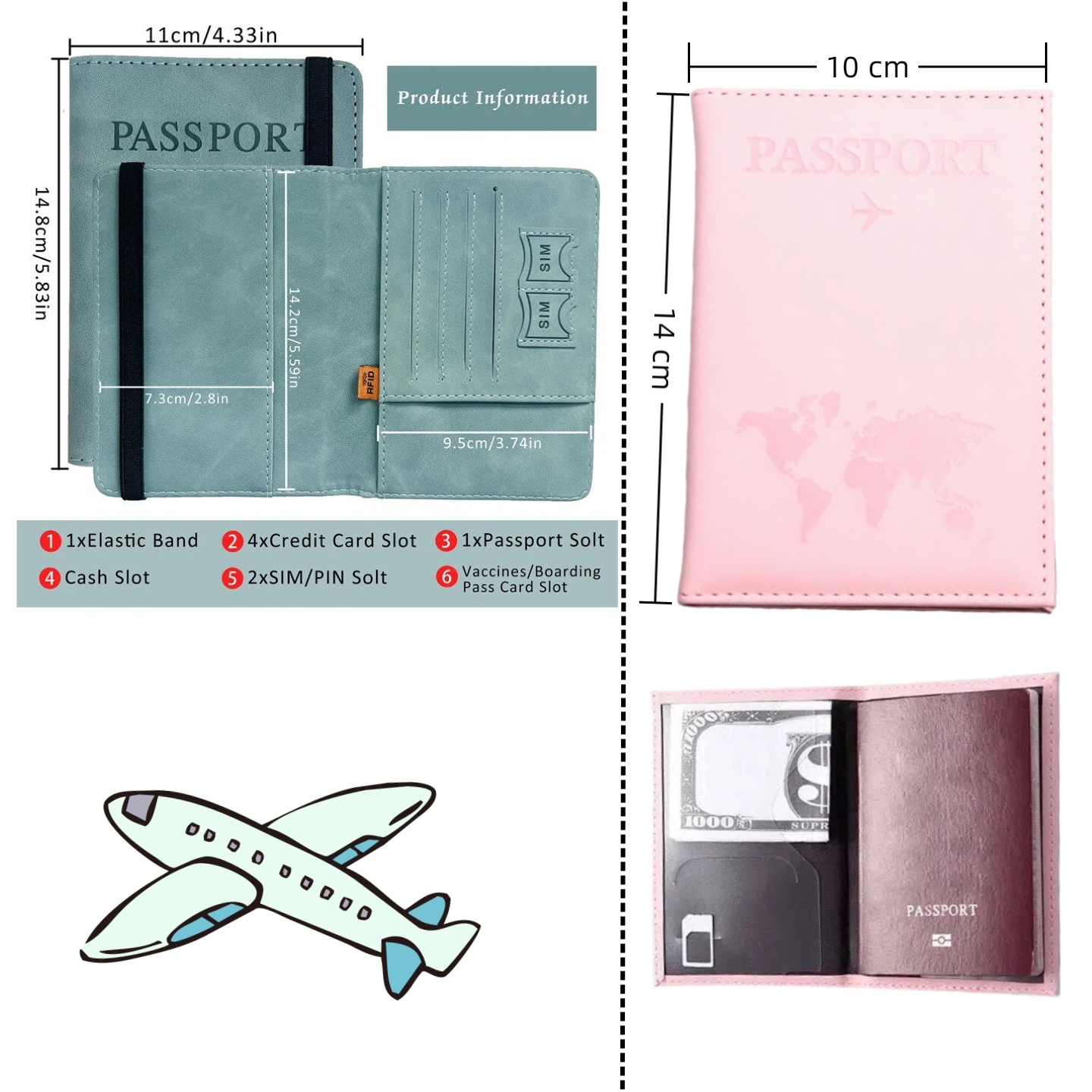 Women'S Accessories Wallet - 여성 및 남성용 빈티지 RFID 여권