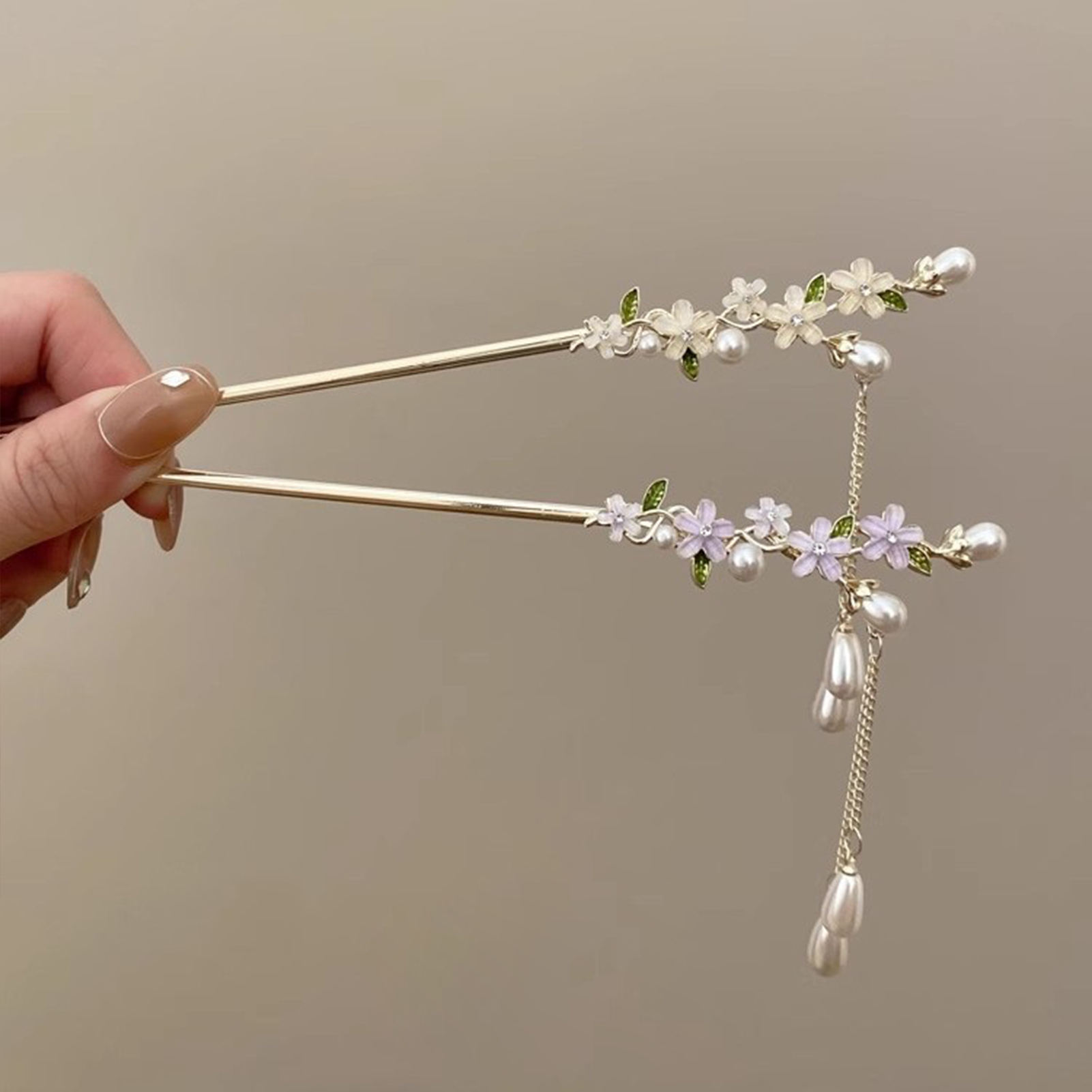 Pearl Hair Pin - 안전하게 고정되는 헤어 스틱, 웨딩 파티에