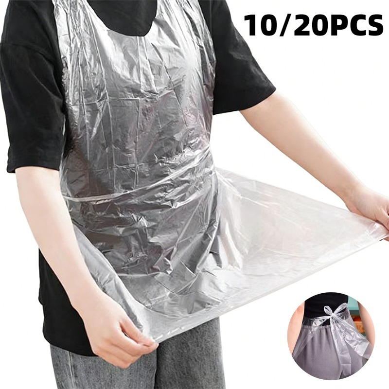 Women Kitchen Accessories - 10/20PCS 일회용 앞치마 독립형 투명 아트