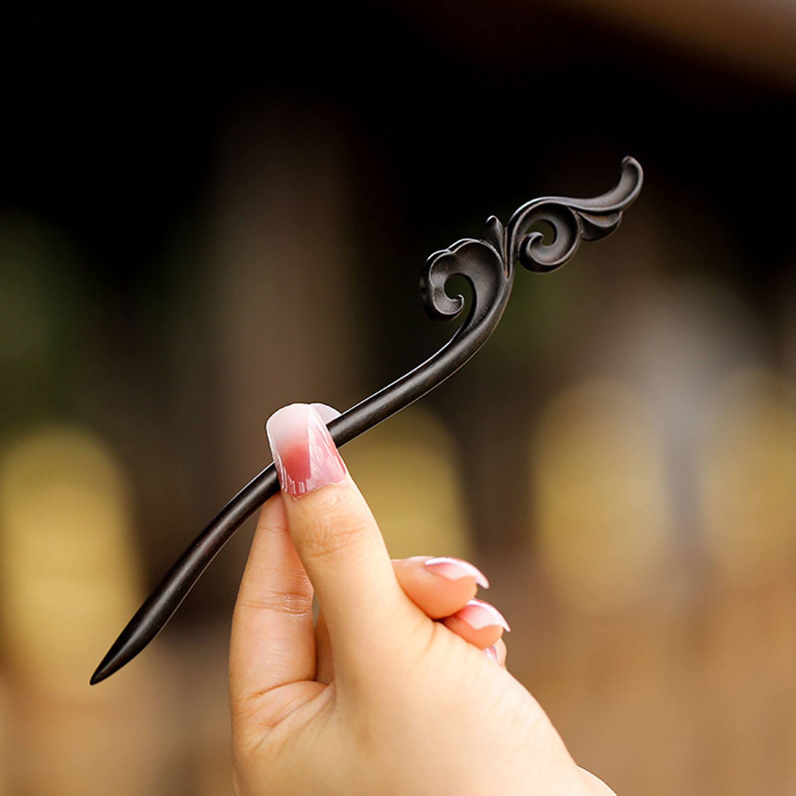 중국 스타일 헤어 스틱 미니멀리스트 백단 수지 조각 꽃 - Pearl Hair Pin 리뷰 및 가격