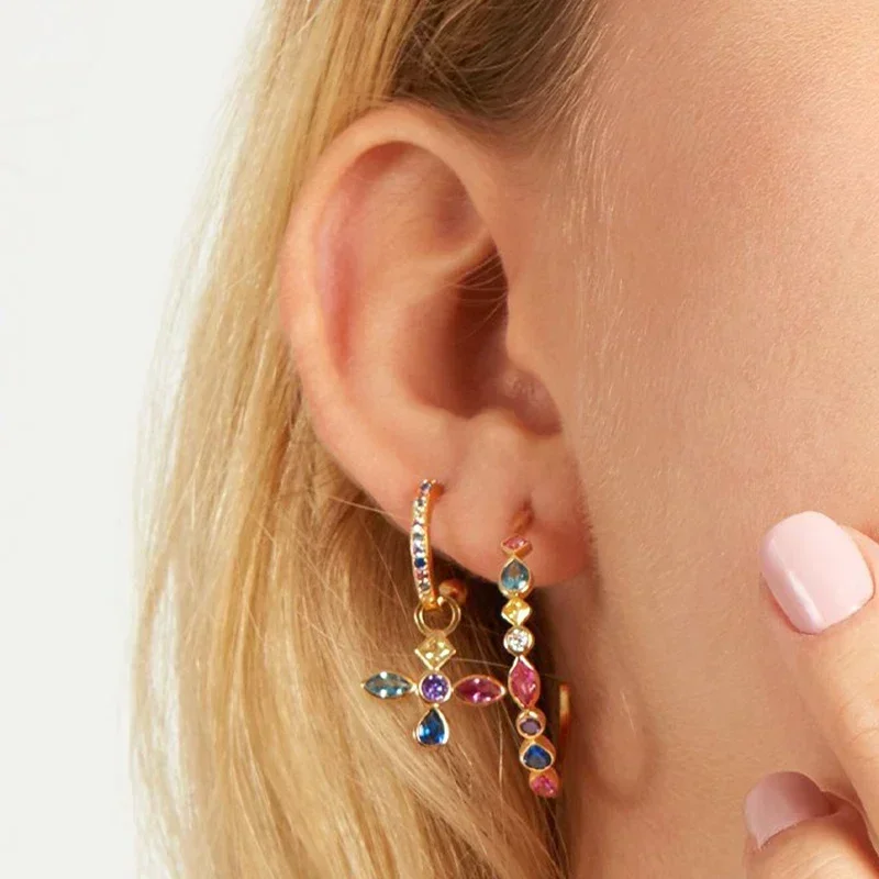여자 925 스털링 실버 귀 바늘 빅 C 후프 스터드  - Statement Earrings Oversized 리뷰 및 가격
