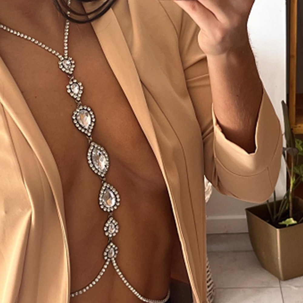 여성을위한 패션 섹시한 워터 드롭 목걸이 가슴 체인 럭 - Women Accessories Dropshipping 리뷰 및 가격