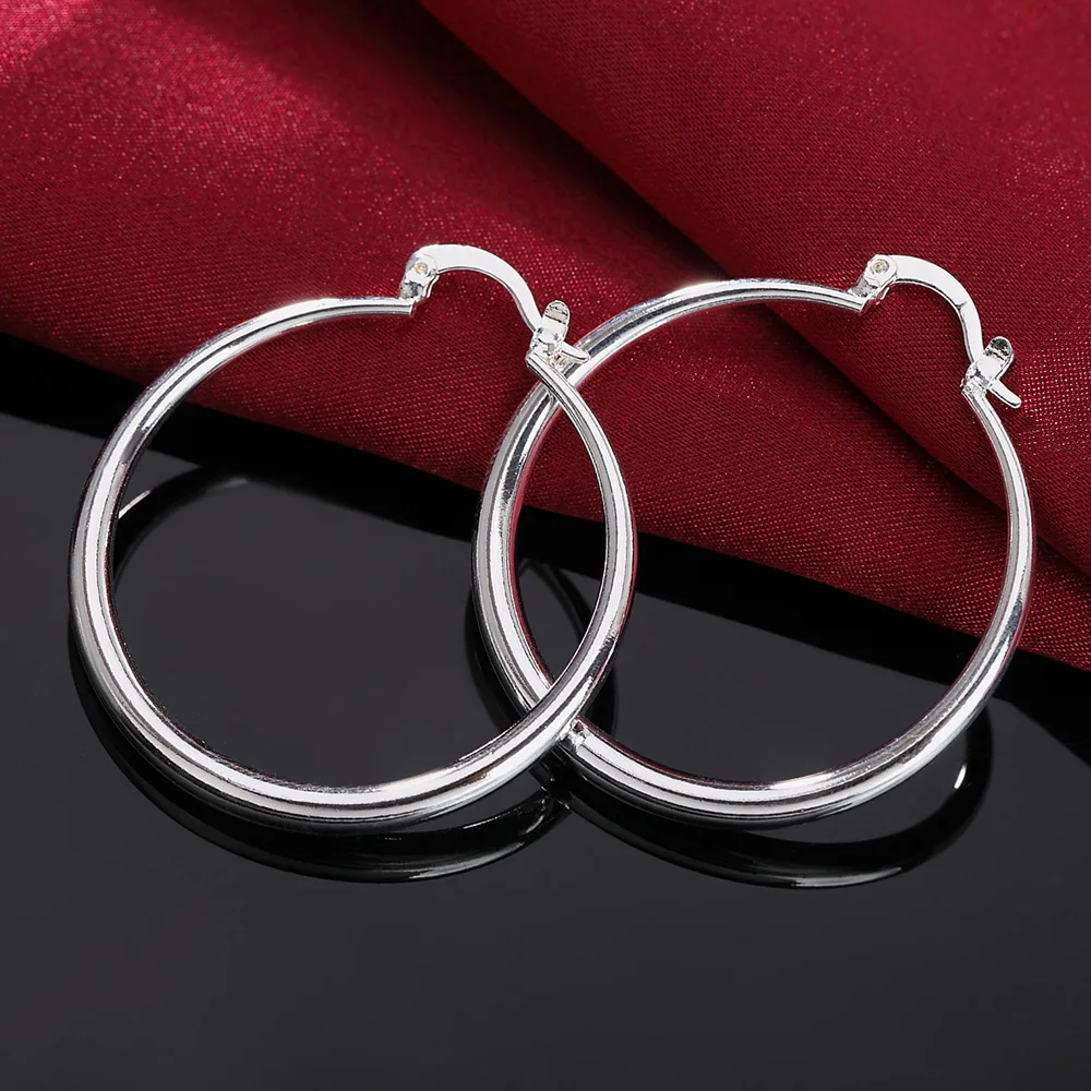 뜨거운 새로운 고급 925 스털링 실버 4cm 직경 큰 - Statement Earrings Oversized 리뷰 및 가격