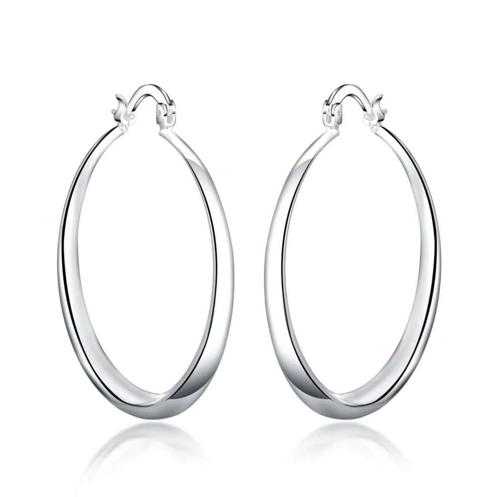 뜨거운 새로운 고급 925 스털링 실버 4cm 직경 큰 - Statement Earrings Oversized 리뷰 및 가격