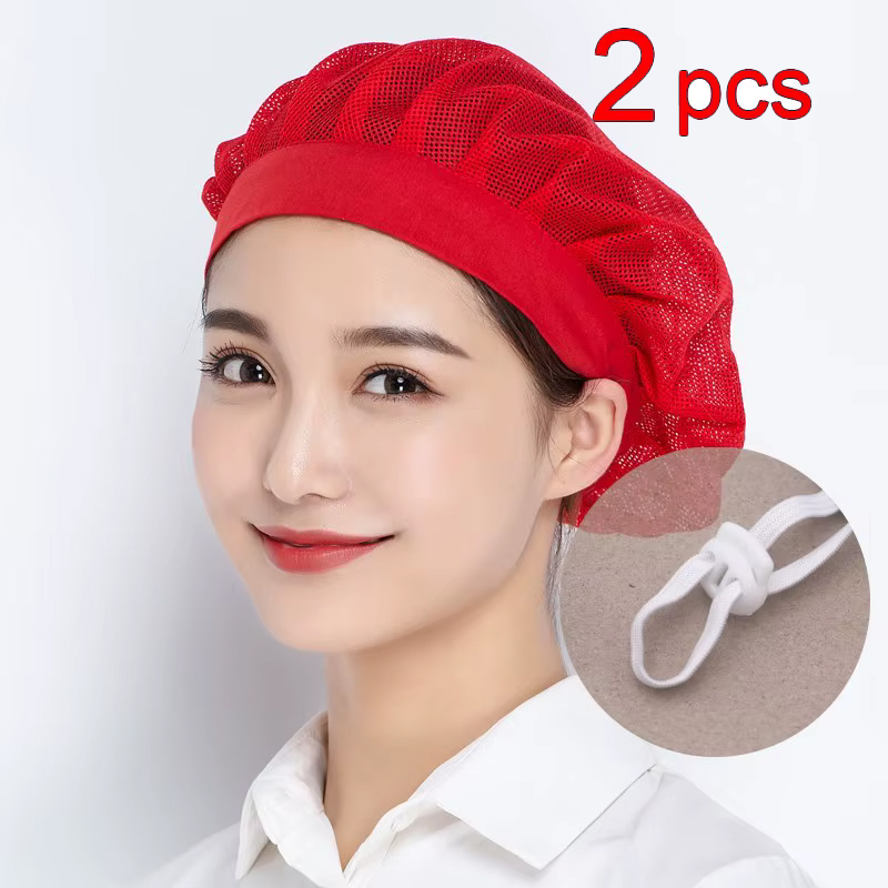 남성 여성 그물 모자 빵집 베이킹 워크샵 작업 모자 불 - Women Kitchen Accessories 리뷰 및 가격