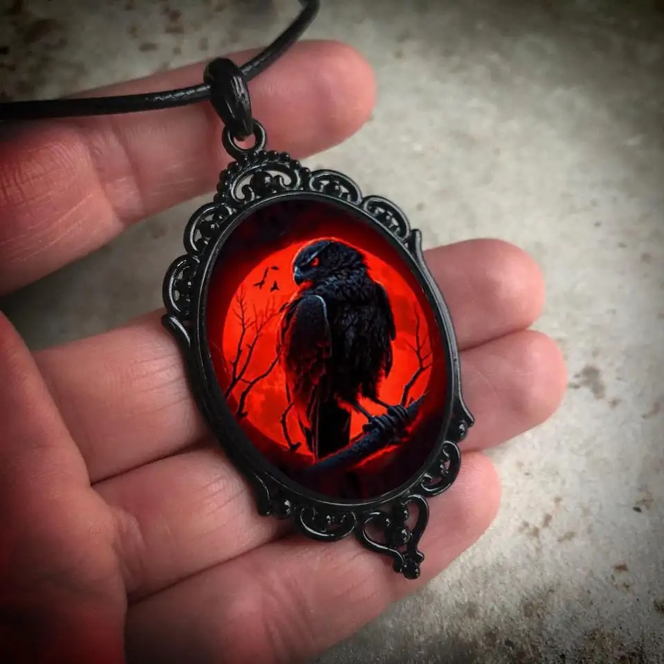 고딕 뱀파이어 올빼미 카메오 목걸이 여성 남성 패션 이 - Women'S Vampire Accessories 리뷰 및 가격