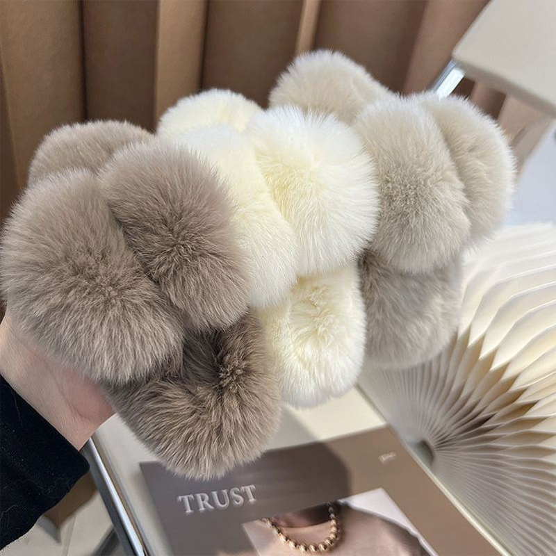 겨울 인조 모피 헤어 클로 토끼 헤어 머리핀 플러시 헤 - Women'S Winter Accessories Set 리뷰 및 가격