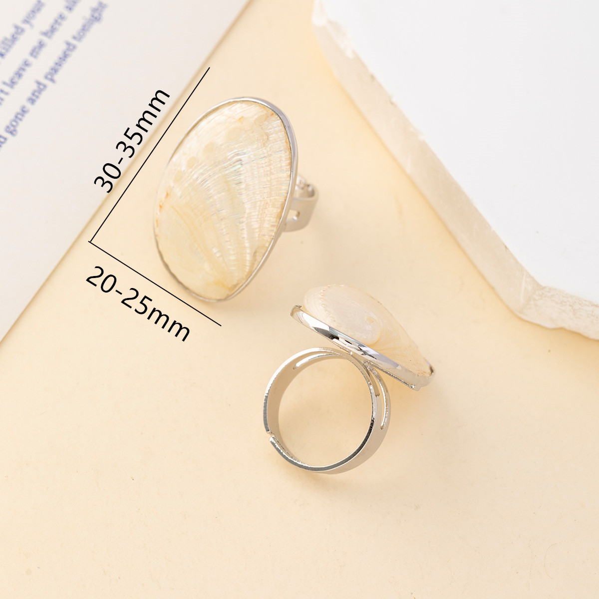 여성용 빈티지 청키 쉘 반지, 우아한 숙녀 대형 반지, - Women Accessories Outlet 리뷰 및 가격