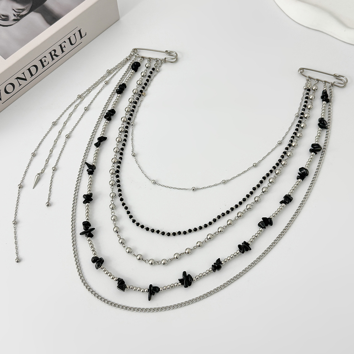 여성용 펑크 힙합 롱 크리스탈 브로치, 패션 멀티 레이 - Women'S Accessories Jewelry 리뷰 및 가격