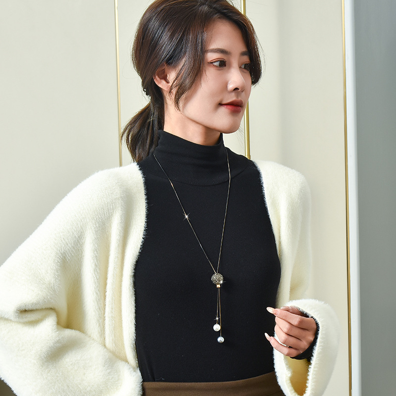 여성용 블랙 크리스탈 볼 롱 목걸이, 여성용 쥬얼리 스 - Women Jewelry Accessories For Black Dress 리뷰 및 가격