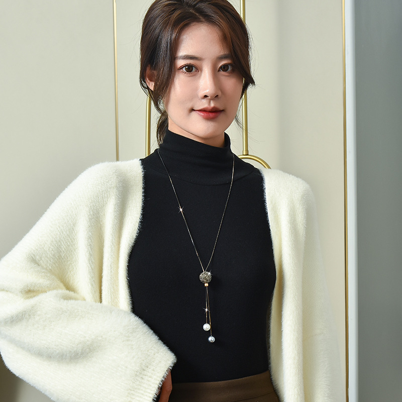 여성용 블랙 크리스탈 볼 롱 목걸이, 여성용 쥬얼리 스 - Women Jewelry Accessories For Black Dress 리뷰 및 가격
