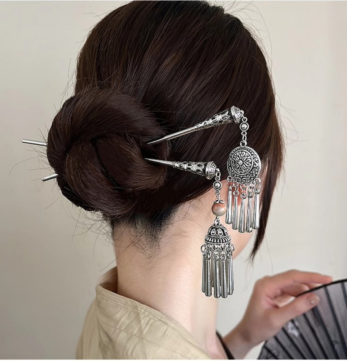 우아한 여성의 머리핀 골동품 실버 나비 술 머리 스틱  - Pearl Hair Pin 리뷰 및 가격