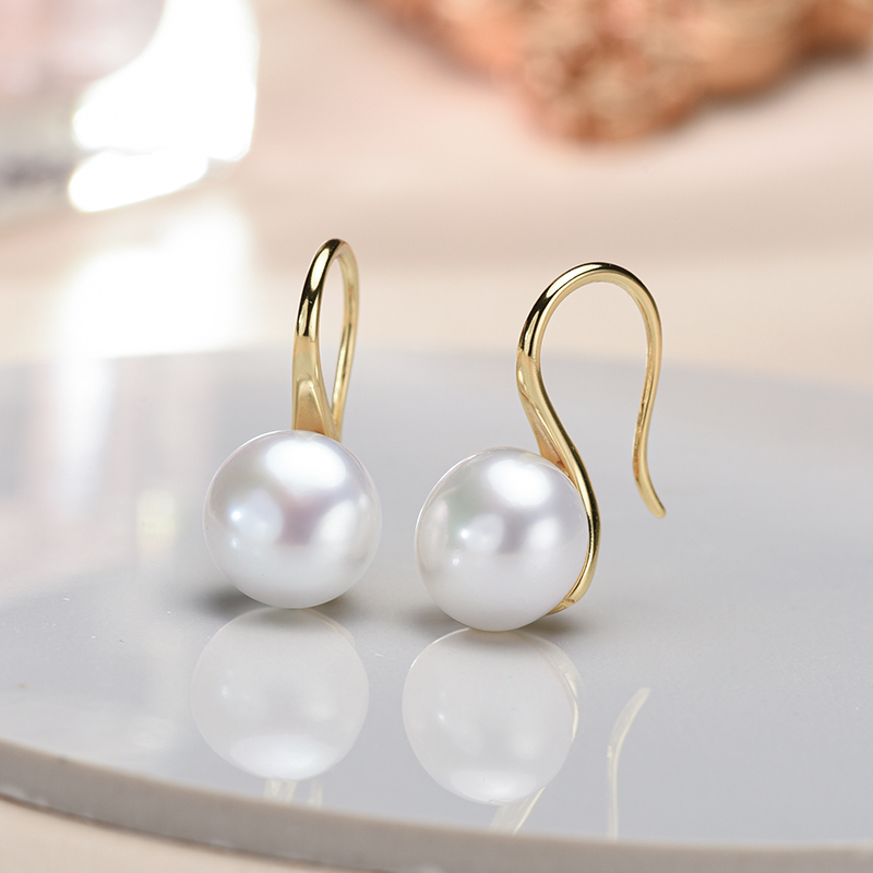 여자를위한 큰 9-10mm 검은 천연 담수 진주 귀걸이 - Statement Earrings Oversized 리뷰 및 가격