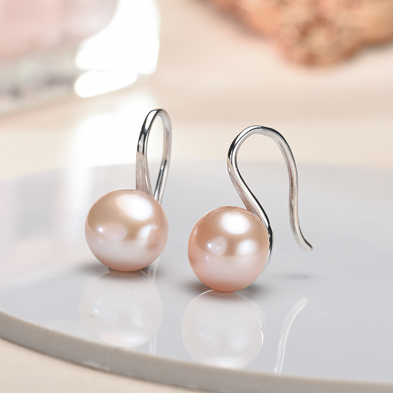 여자를위한 큰 9-10mm 검은 천연 담수 진주 귀걸이 - Statement Earrings Oversized 리뷰 및 가격