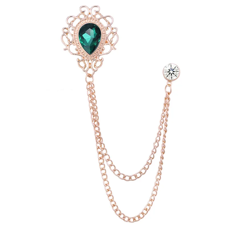 뉴 빈티지 태슬 체인 라인스톤 크리스탈 라펠 핀 - 유 - Women'S Accessories Jewelry 리뷰 및 가격
