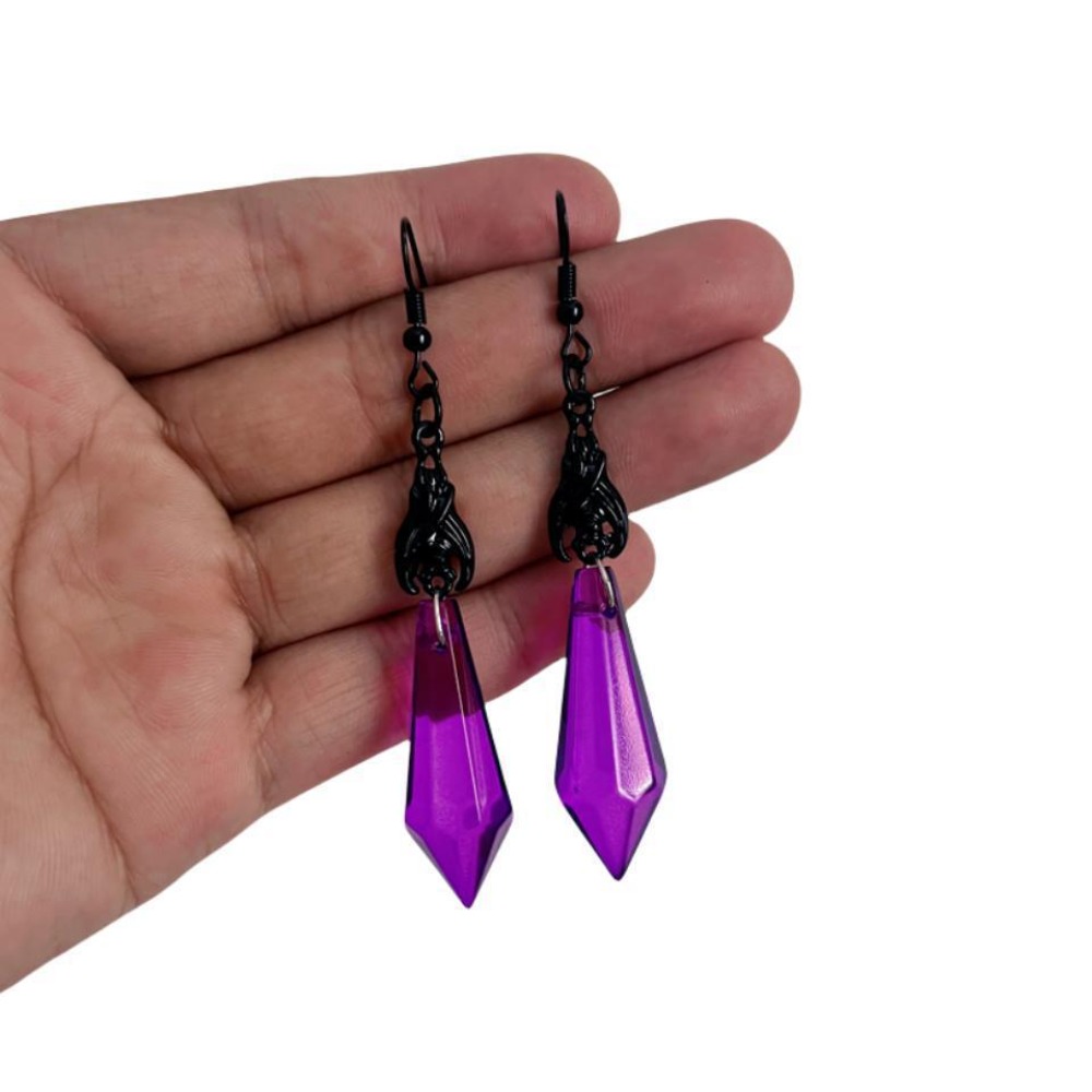 참 고딕 블랙 뱀파이어 박쥐 레드 눈물 모양 유리 크리 - Women'S Vampire Accessories 리뷰 및 가격
