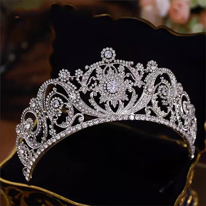 바로크 프린세스 퀸 큐빅 지르콘 신부 크라운 머리 장식 - Women Jewelry Accessories For Black Dress 리뷰 및 가격