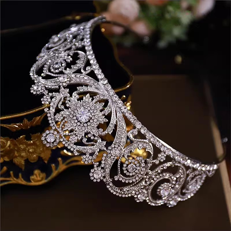 바로크 프린세스 퀸 큐빅 지르콘 신부 크라운 머리 장식 - Women Jewelry Accessories For Black Dress 리뷰 및 가격