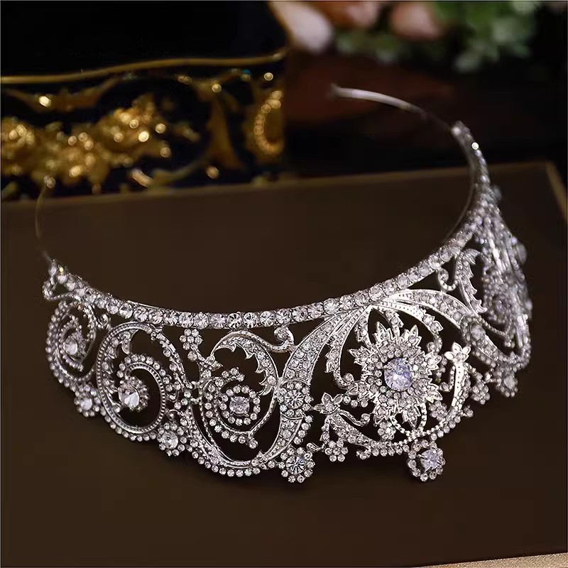 바로크 프린세스 퀸 큐빅 지르콘 신부 크라운 머리 장식 - Women Jewelry Accessories For Black Dress 리뷰 및 가격