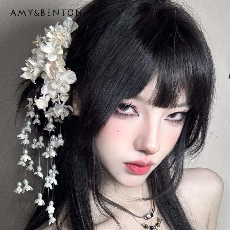 25COSE우아한 기질 꽃 프린지 머리핀 모리 소녀 달 - Pearl Hair Pin 리뷰 및 가격
