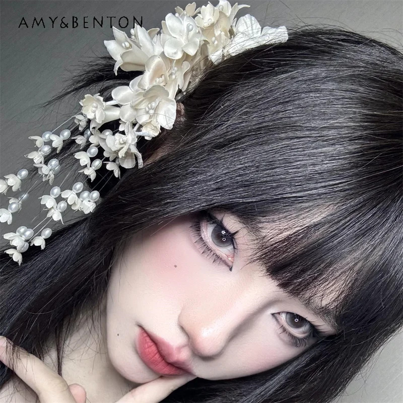 25COSE우아한 기질 꽃 프린지 머리핀 모리 소녀 달 - Pearl Hair Pin 리뷰 및 가격