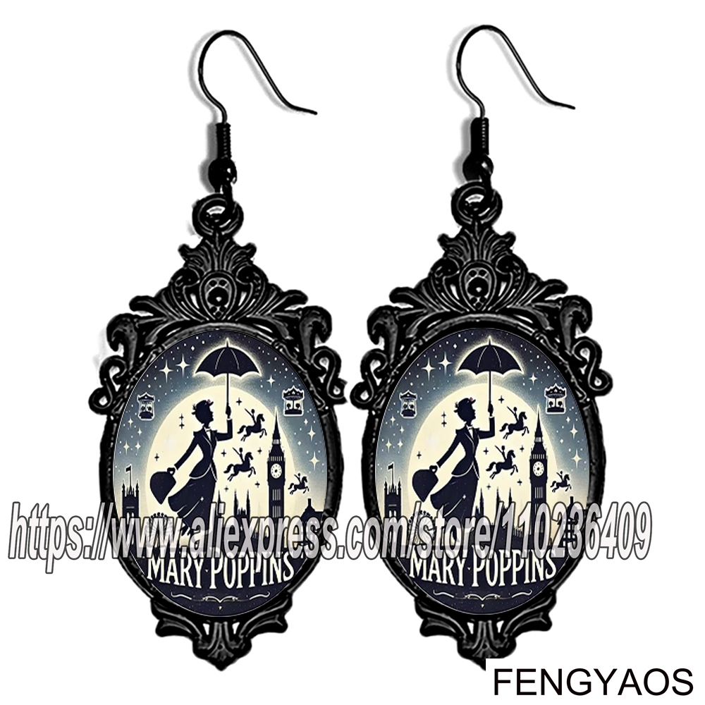 여성을위한 새로운 블랙 메리 포핀스 댕글 귀걸이 우산을 - Women Jewelry Accessories For Black Dress 리뷰 및 가격