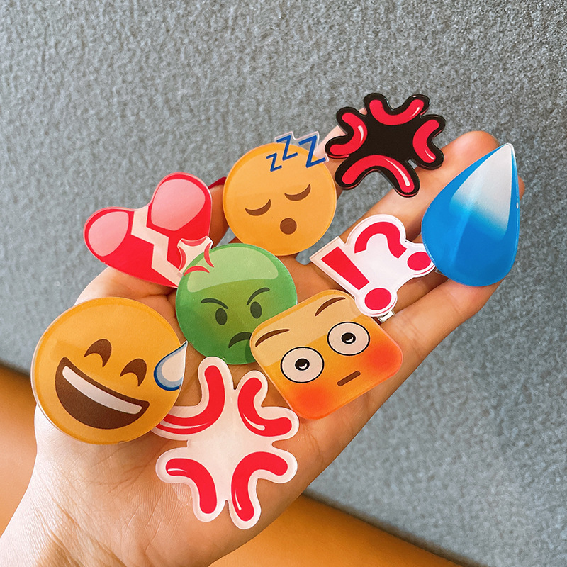 패션 Emojied 머리핀 말문이 없는 땀 화난 워터  - Women Accessories Dropshipping 리뷰 및 가격