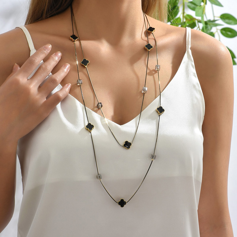 멀티 레이어 블랙 비즈 체인 긴 목걸이 및 펜던트, 트 - Women Jewelry Accessories For Black Dress 리뷰 및 가격