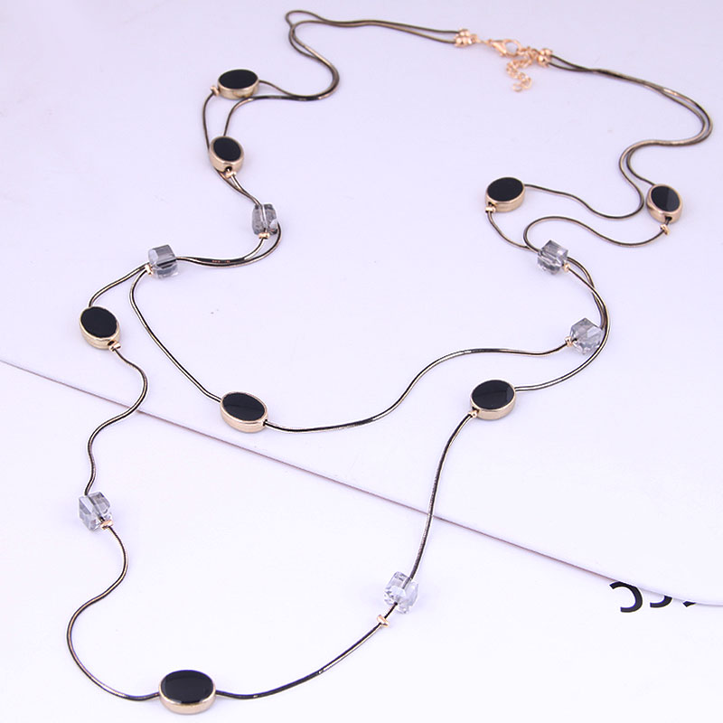 멀티 레이어 블랙 비즈 체인 긴 목걸이 및 펜던트, 트 - Women Jewelry Accessories For Black Dress 리뷰 및 가격