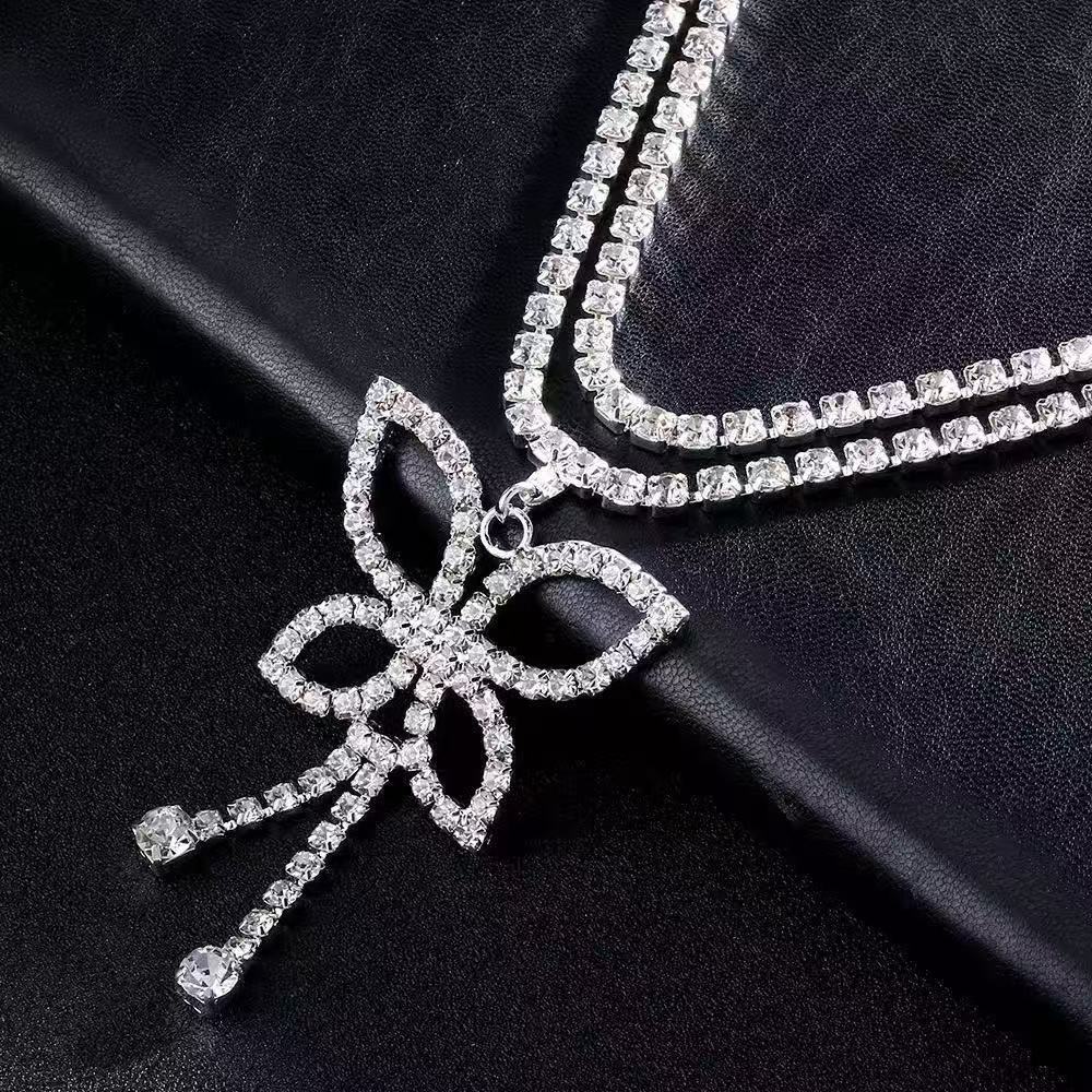 럭셔리 라인스톤 더블 체인 물방울 허리 체인 여성용 바 - Women Accessories Dropshipping 리뷰 및 가격