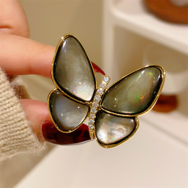 여성을위한 나비 브로치 골드 도금 패션 쥬얼리 블랙 쉘 - Women Jewelry Accessories For Black Dress 리뷰 및 가격