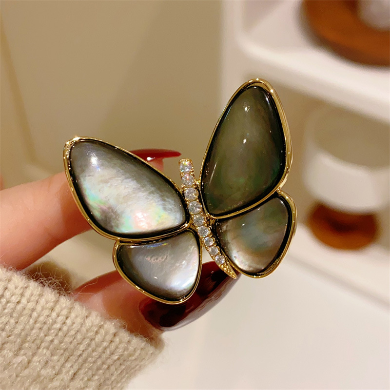 여성을위한 나비 브로치 골드 도금 패션 쥬얼리 블랙 쉘 - Women Jewelry Accessories For Black Dress 리뷰 및 가격