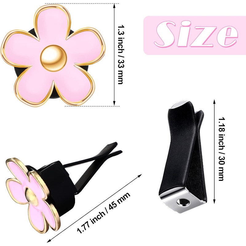 6개 데이지 꽃 에어벤트 클립 자동차 에어컨 통풍구 클 - Women Accessories Outlet 리뷰 및 가격