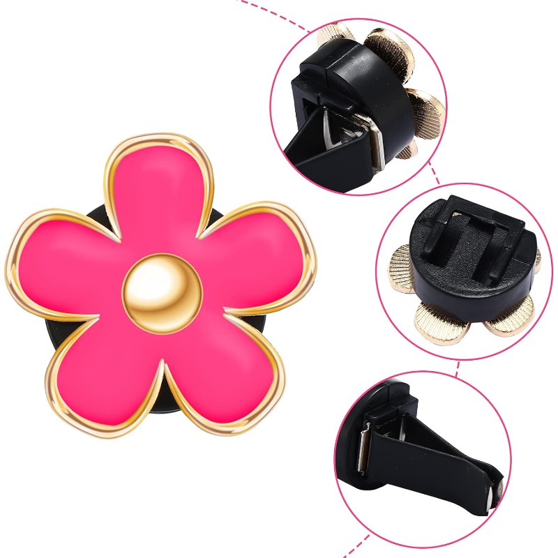 6개 데이지 꽃 에어벤트 클립 자동차 에어컨 통풍구 클 - Women Accessories Outlet 리뷰 및 가격