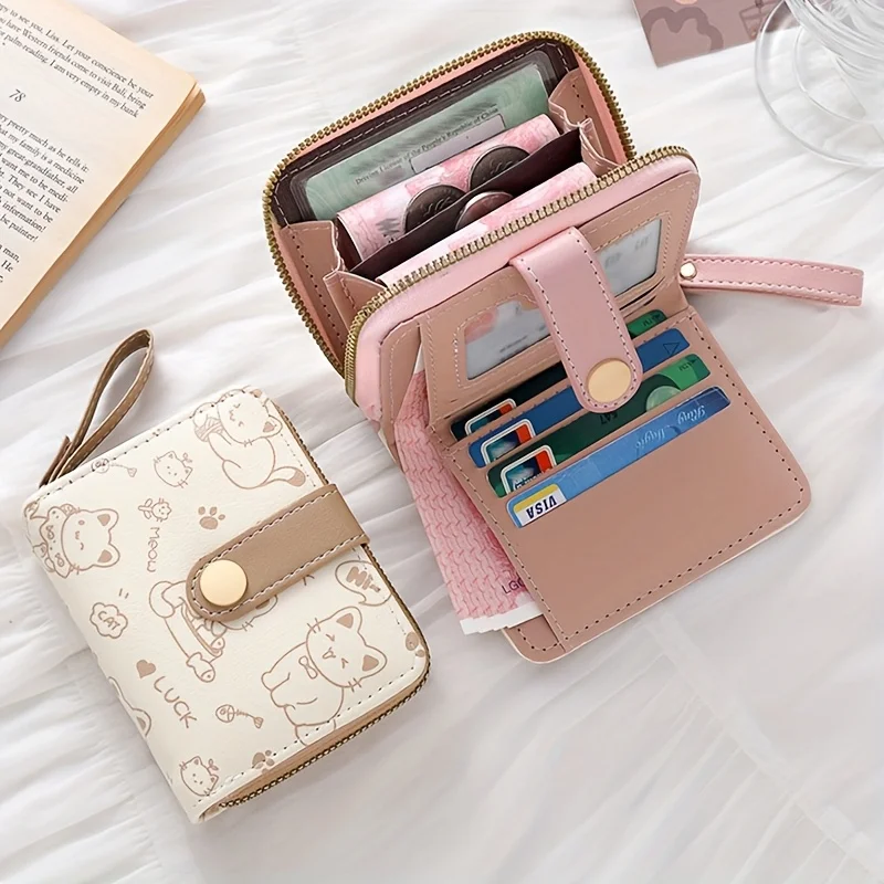 여성 지갑 동전 지갑 프린트 귀여운 곰 지갑 삼단 스냅 - Women'S Accessories Wallet 리뷰 및 가격