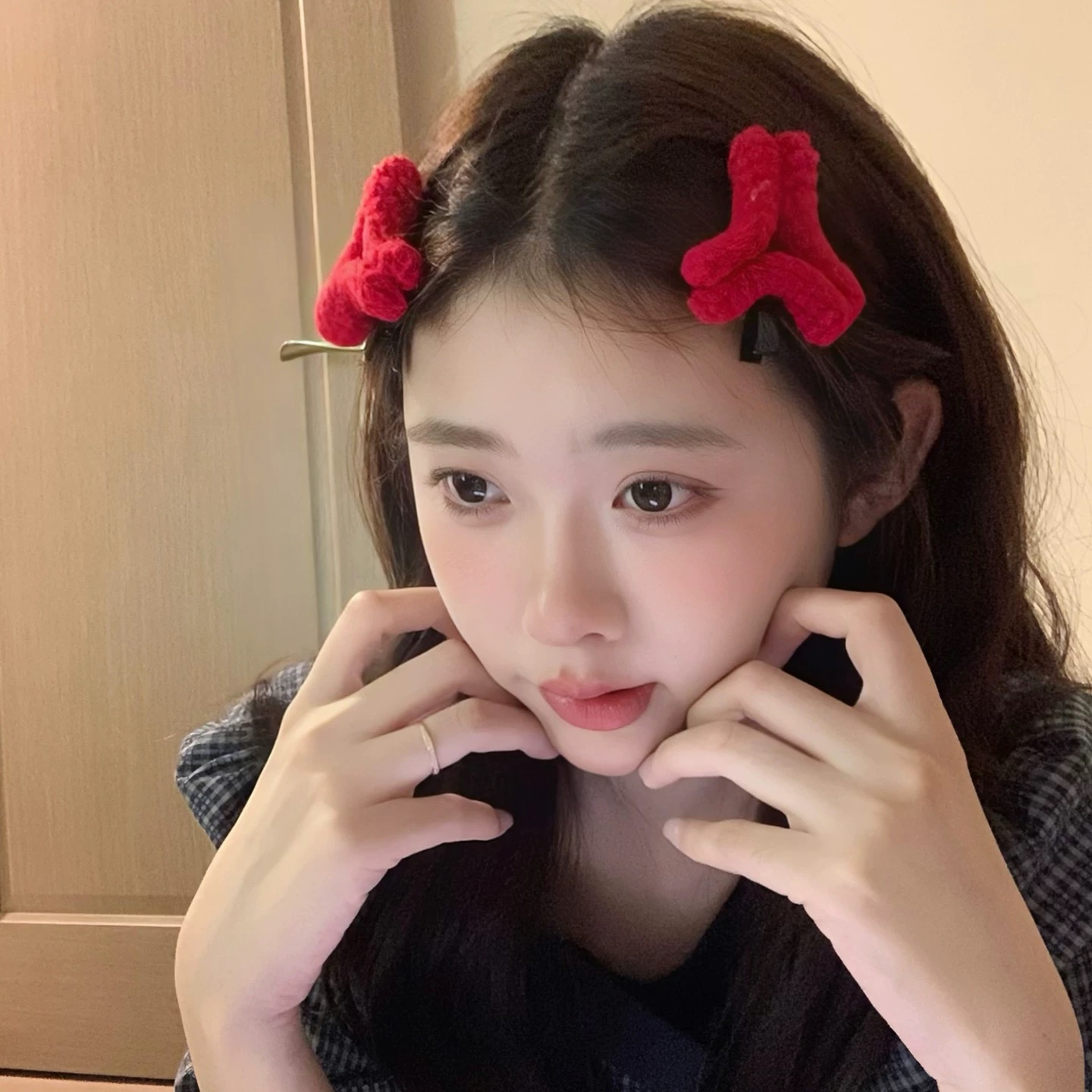 2개 세트 화난 얼굴 모양 머리핀 물방울 모양 화난 얼 - Women Accessories Dropshipping 리뷰 및 가격