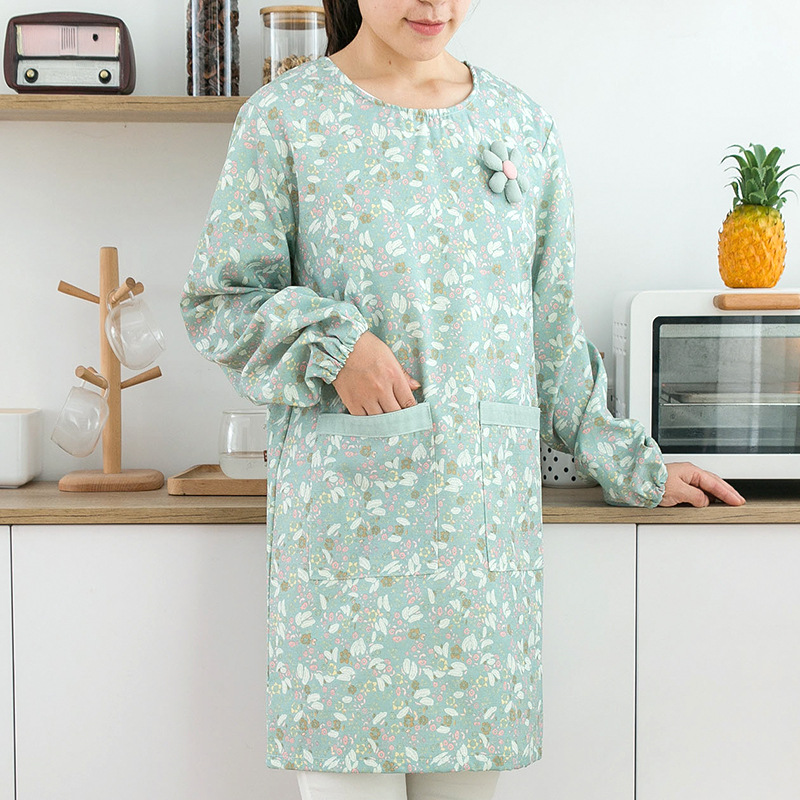 여성용 면 긴팔 앞치마 방수 방유 작업복 가정용 주방용 - Women Kitchen Accessories 리뷰 및 가격