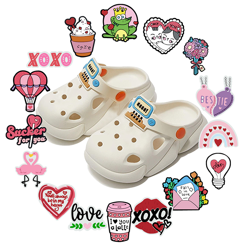 귀여운 발렌타인 데이 신발 참 핀, 크록스 액세서리,  - Women'S Accessories Crocs 리뷰 및 가격