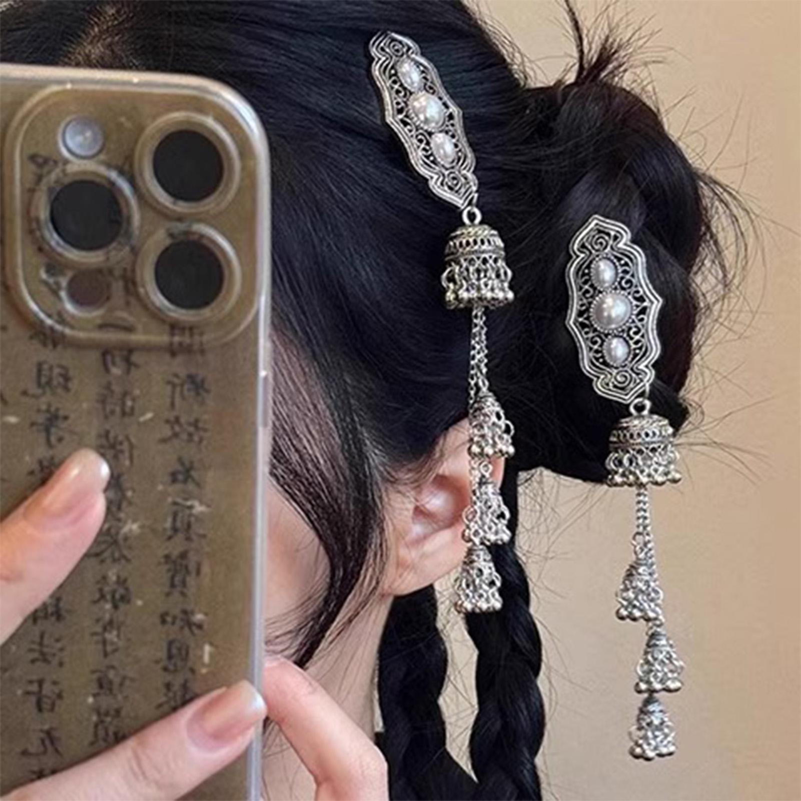 1개 블루 크리스탈 앞머리 사이드 헤어 클립 우아한 진 - Pearl Hair Pin 리뷰 및 가격
