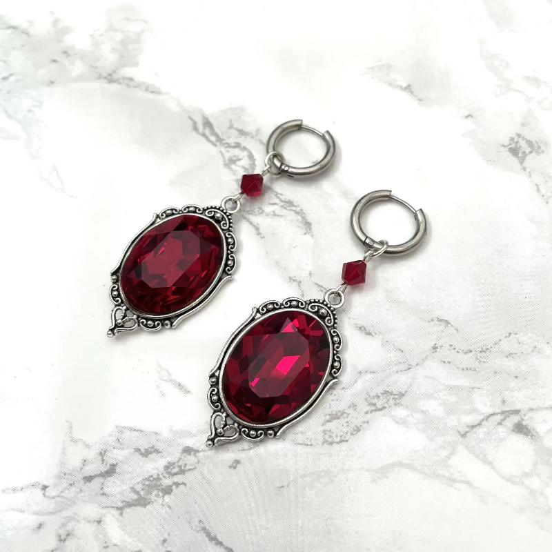 뱀파이어 카메오 귀걸이, 고딕 주얼리, 피방울, 이교도 - Women'S Vampire Accessories 리뷰 및 가격