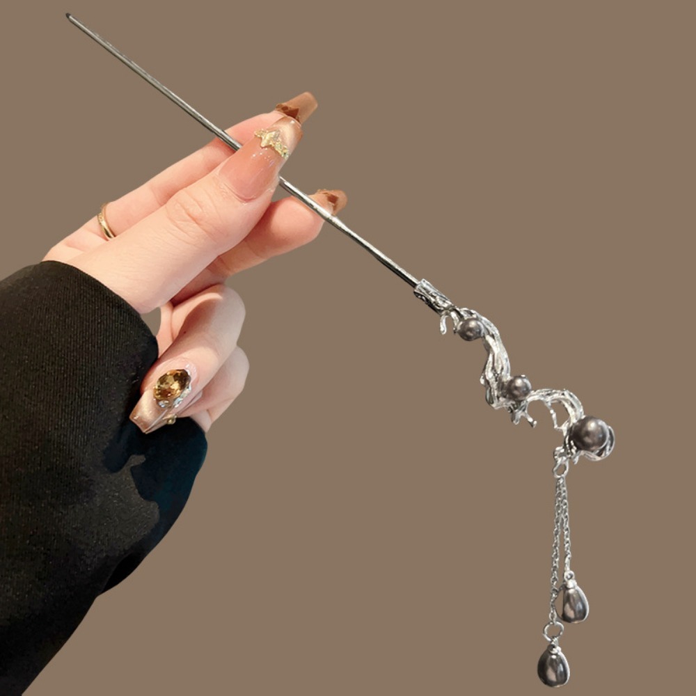 1pc 우아한 중국 머리핀 은빛 장인 공예품 흐르는 진 - Pearl Hair Pin 리뷰 및 가격